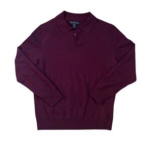 Christian Lacroix Merino Wool Cranberry Polo Sweater